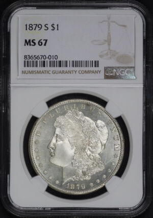 Obverse of this 1879-S Morgan Dollar NGC MS-67