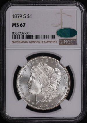 Obverse of this 1879-S Morgan Dollar NGC MS-67 CAC