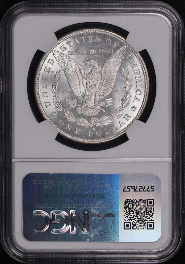 Reverse of this 1879-S Morgan Dollar NGC MS-67