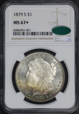 Obverse of this 1879-S Morgan Dollar NGC MS-67+ CAC