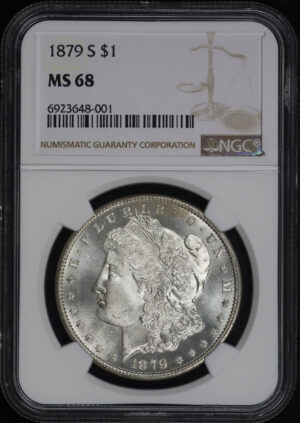 Obverse of this 1879-S Morgan Dollar NGC MS-68