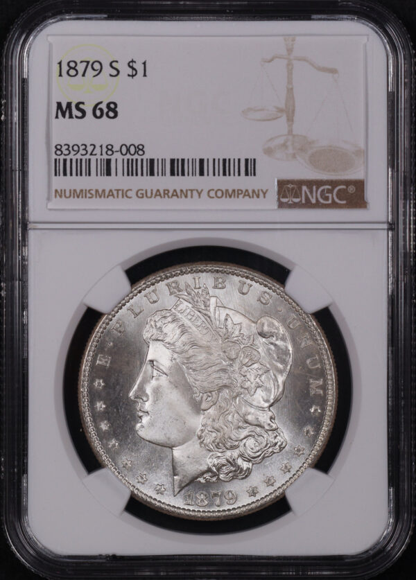 Obverse of this 1879-S Morgan Dollar NGC MS-68