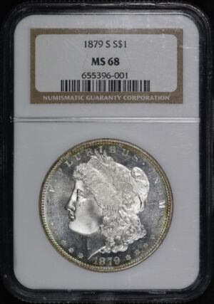 Obverse of this 1879-S Morgan Dollar NGC MS-68