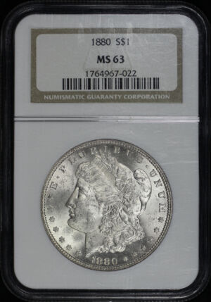 Obverse of this 1880 Morgan Dollar NGC MS-63