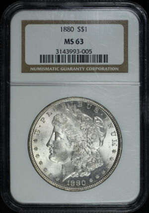 Obverse of this 1880 Morgan Dollar NGC MS-63