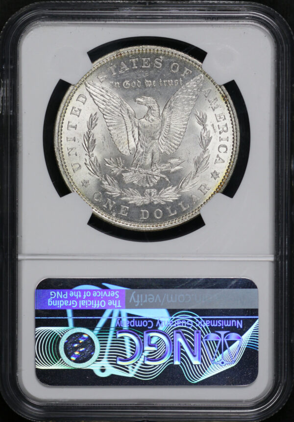 Reverse of this 1880 Morgan Dollar NGC MS-64