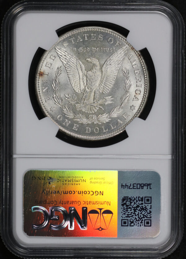 Reverse of this 1880 Morgan Dollar NGC MS-65