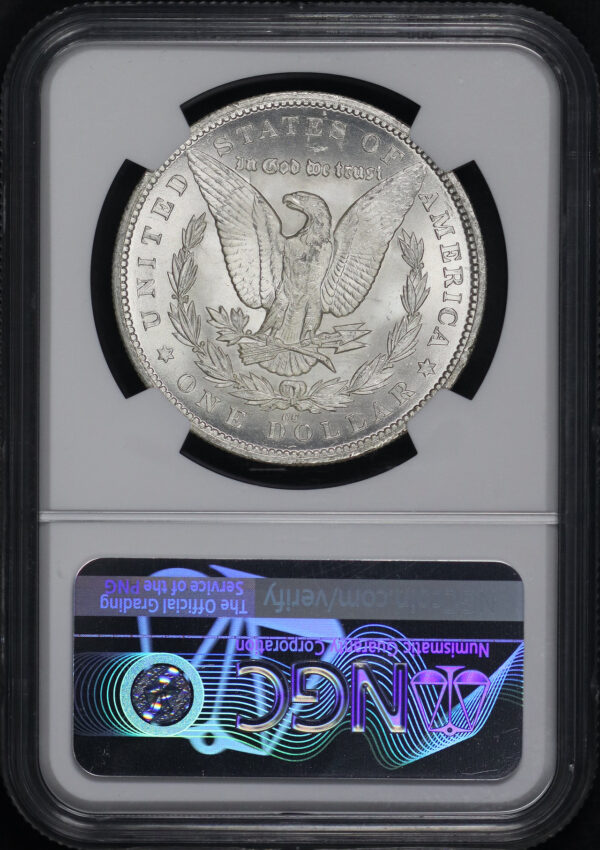 Reverse of this 1880-CC Morgan Dollar NGC MS-63