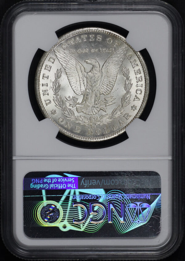 Reverse of this 1880-CC Morgan Dollar NGC MS-63