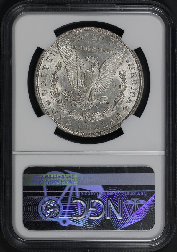 Reverse of this 1880-O Morgan Dollar NGC AU-58