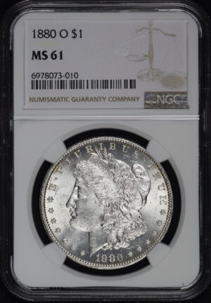 Obverse of this 1880-O Morgan Dollar NGC MS-61
