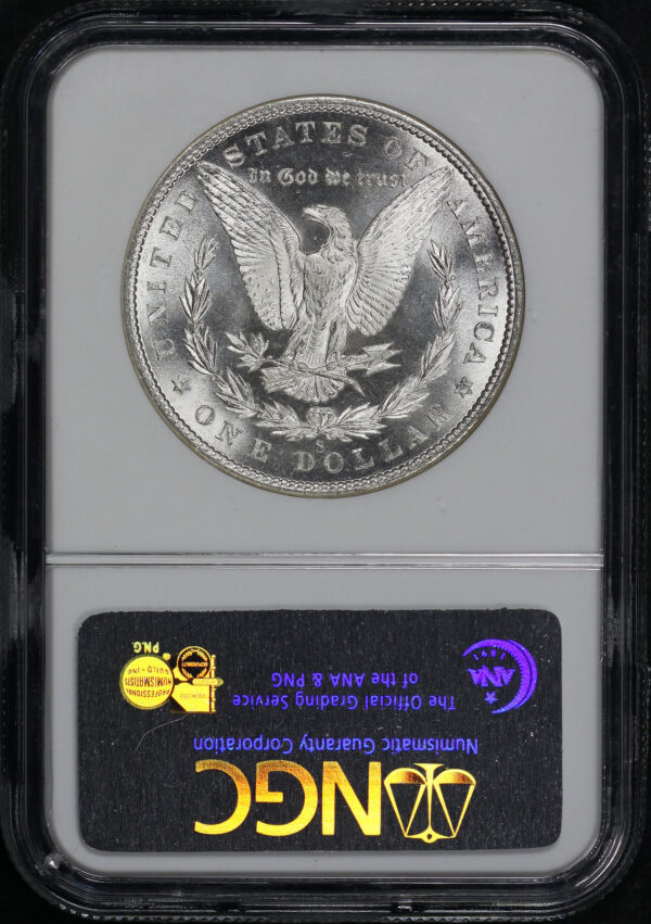 Reverse of this 1880-S Morgan Dollar NGC MS-64