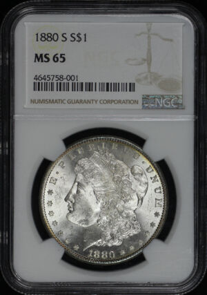 Obverse of this 1880-S Morgan Dollar NGC MS-65