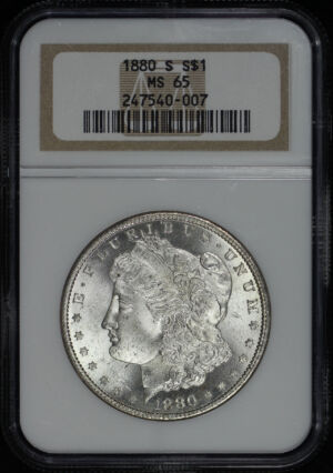Obverse of this 1880-S Morgan Dollar NGC MS-65
