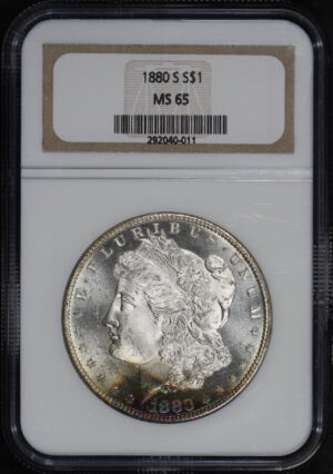 Obverse of this 1880-S Morgan Dollar NGC MS-65