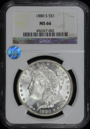 Obverse of this 1880-S Morgan Dollar NGC MS-66