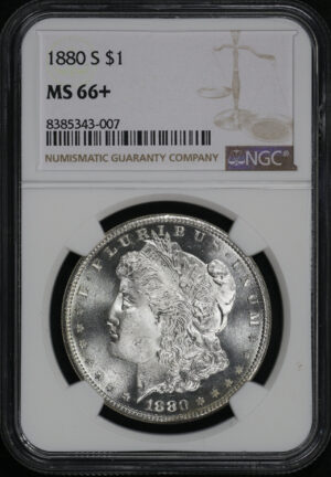Obverse of this 1880-S Morgan Dollar NGC MS-66+
