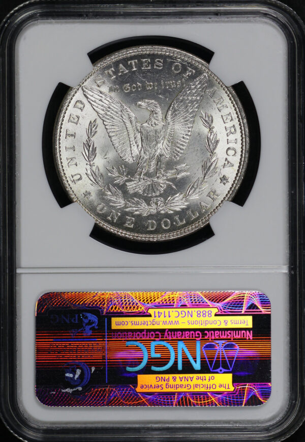 Reverse of this 1881 Morgan Dollar NGC MS-63