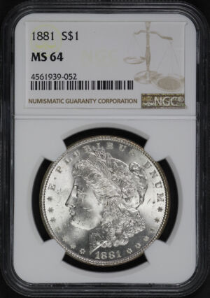 Obverse of this 1881 Morgan Dollar NGC MS-64