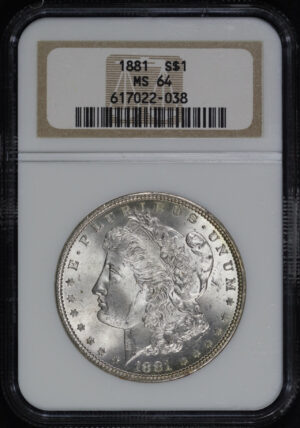 Obverse of this 1881 Morgan Dollar NGC MS-64