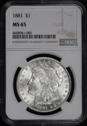 Obverse of this 1881 Morgan Dollar NGC MS-65