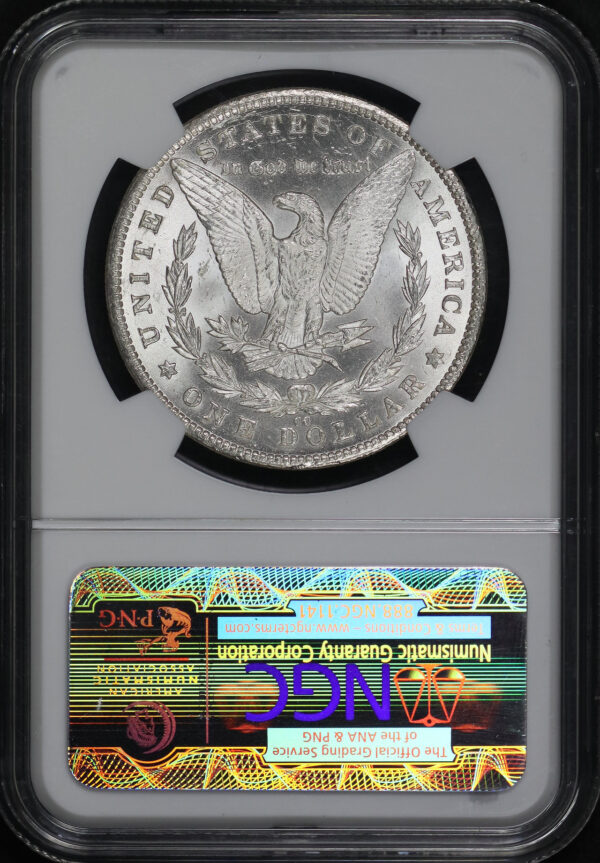 Reverse of this 1881-CC Morgan Dollar NGC MS-62
