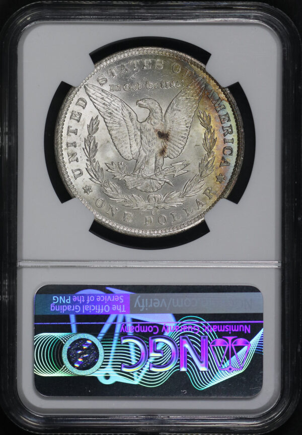 Reverse of this 1881-CC Morgan Dollar NGC MS-63