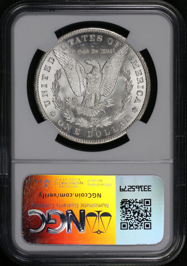Reverse of this 1881-CC Morgan Dollar NGC MS-63