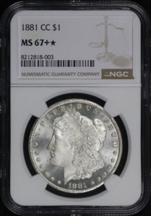 Obverse of this 1881-CC Morgan Dollar NGC MS-67+ ★