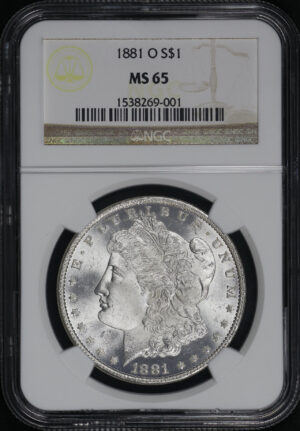 Obverse of this 1881-O Morgan Dollar NGC MS-65