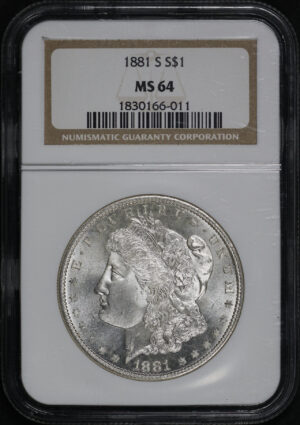 Obverse of this 1881-S Morgan Dollar NGC MS-64