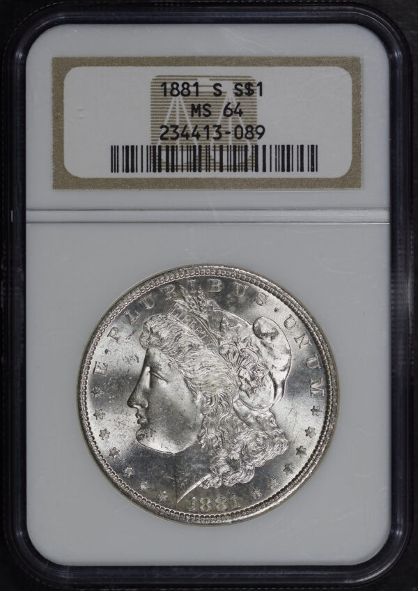 Obverse of this 1881-S Morgan Dollar NGC MS-64