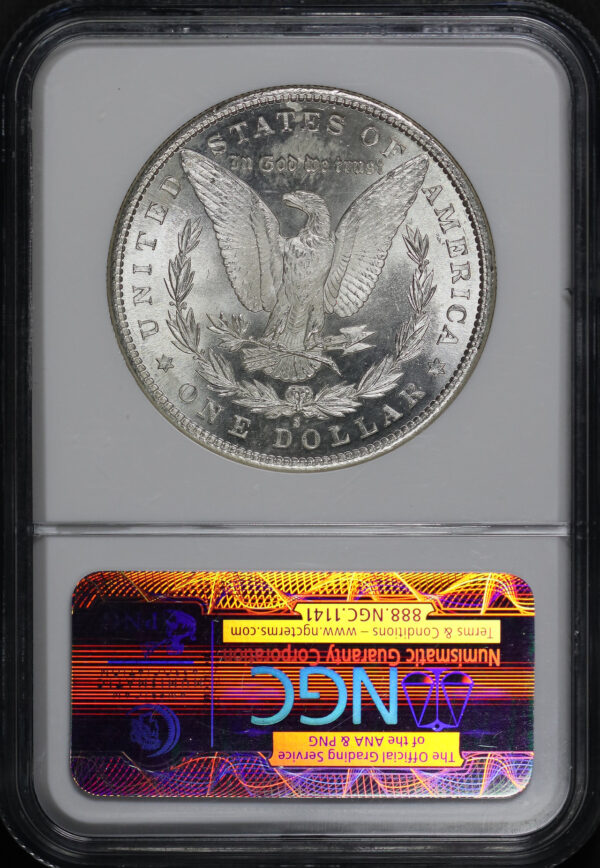 Reverse of this 1881-S Morgan Dollar NGC MS-64