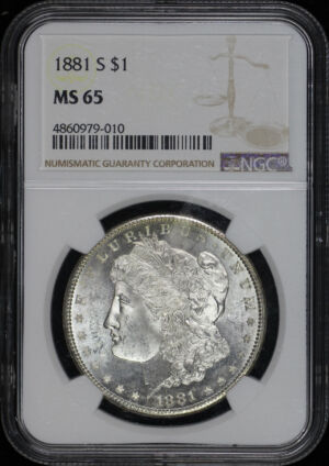 Featured image of this 1881-S Morgan Dollar NGC MS-65