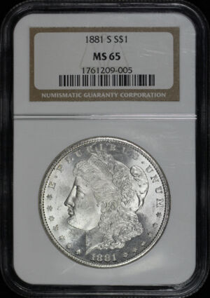 Obverse of this 1881-S Morgan Dollar NGC MS-65