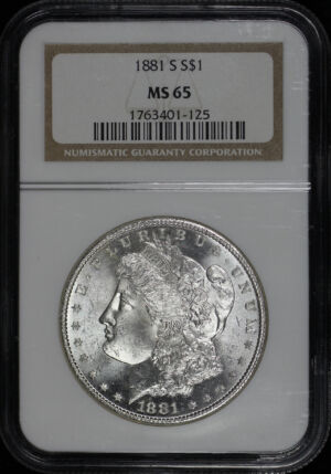 Obverse of this 1881-S Morgan Dollar NGC MS-65