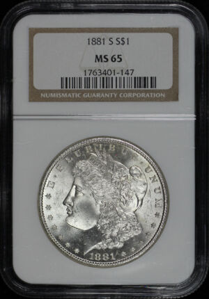 Obverse of this 1881-S Morgan Dollar NGC MS-65