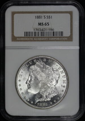 Obverse of this 1881-S Morgan Dollar NGC MS-65