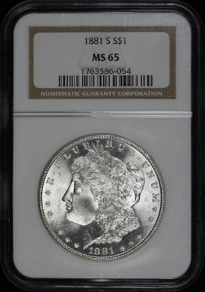 Obverse of this 1881-S Morgan Dollar NGC MS-65