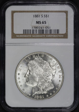Obverse of this 1881-S Morgan Dollar NGC MS-65
