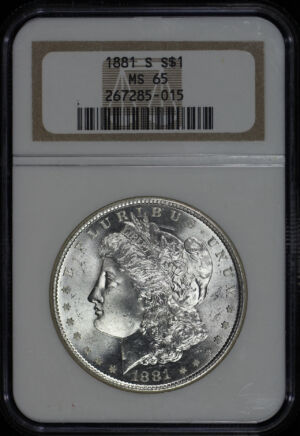 Obverse of this 1881-S Morgan Dollar NGC MS-65