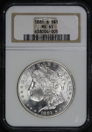 Obverse of this 1881-S Morgan Dollar NGC MS-65