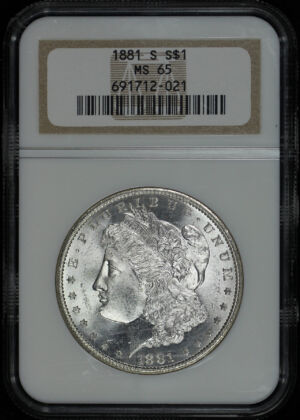 Obverse of this 1881-S Morgan Dollar NGC MS-65
