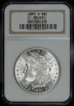 Obverse of this 1881-S Morgan Dollar NGC MS-65