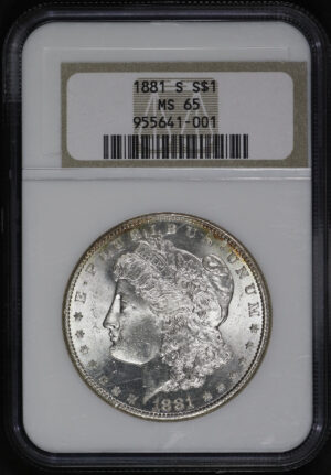 Obverse of this 1881-S Morgan Dollar NGC MS-65
