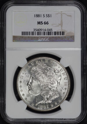 Obverse of this 1881-S Morgan Dollar NGC MS-66