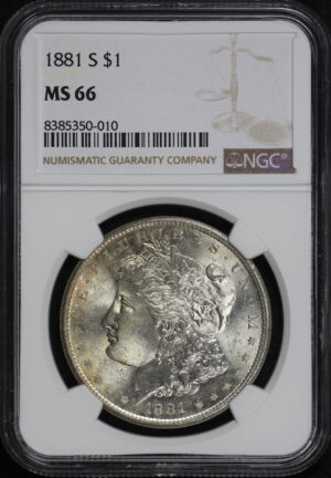Obverse of this 1881-S Morgan Dollar NGC MS-66