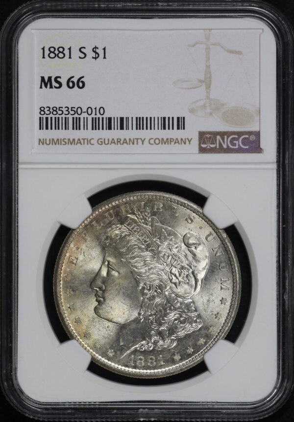 Obverse of this 1881-S Morgan Dollar NGC MS-66
