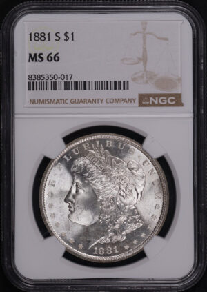 Obverse of this 1881-S Morgan Dollar NGC MS-66