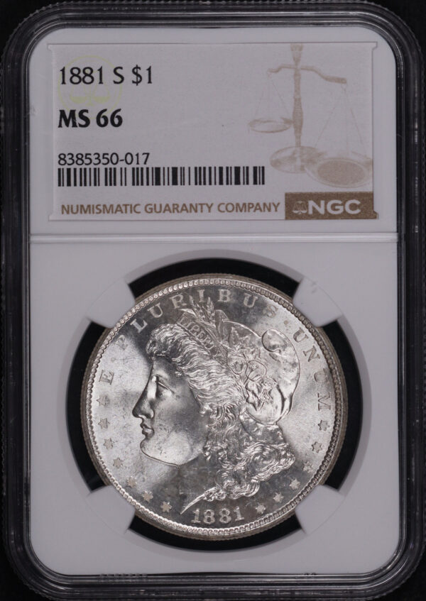 Obverse of this 1881-S Morgan Dollar NGC MS-66